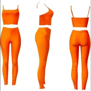 Women's Orange Two-Piece Set